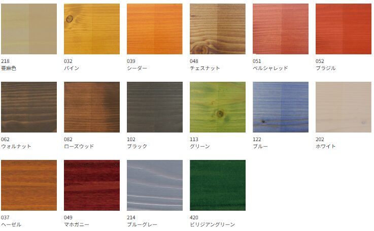 リボス タヤカラーチャート