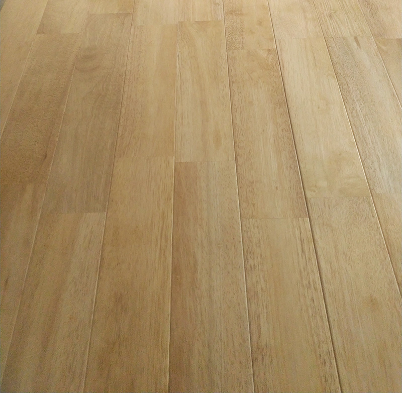 ラバーウッド　無垢フローリング　